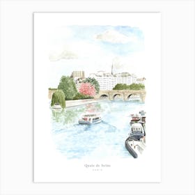 Paris Seine River France Art Print