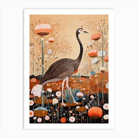 Ostrich 1 Detailed Bird Painting Art Print