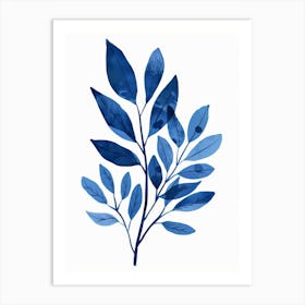 Blue Leaf 8 Art Print