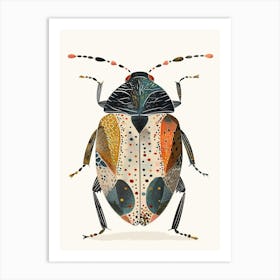 Colourful Insect Illustration Pill Bug 11 Art Print