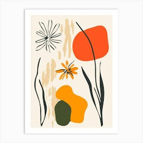 Abstract Flowers 23 Art Print