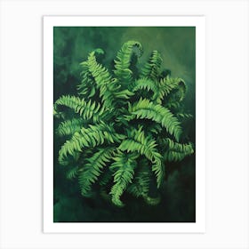 Upside Down Fern Painting 4 Art Print