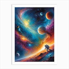 Astronaut In Space 6 Art Print