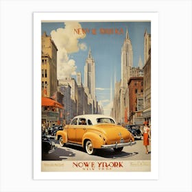 Vintage Travel Poster New York Art Print 1 Art Print