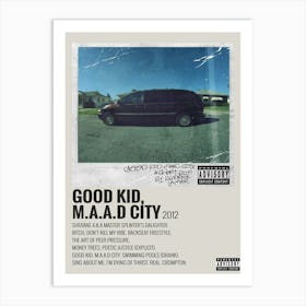 Kendrick Poster GOOD KID, M.A.A.D CITY 2014 Art Print