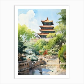 Summer Palace China Watercolour 1 Art Print
