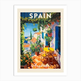 Marbella Spain 7 Fauvist Painting Travel Poster Art Print