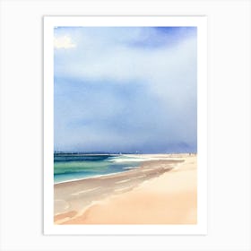 St Kilda Beach 2, Australia Watercolour Art Print