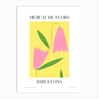 Mercat De Flors Barcelona Flower Market Poster Art Print