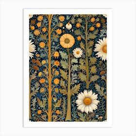 William Morris Print Daisies And Trees Art Print