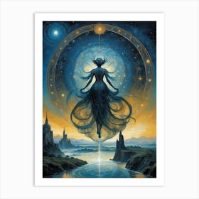 Goddess Of The Moon Print Art Print