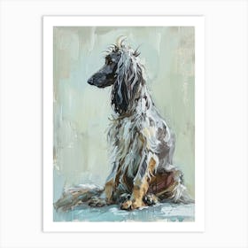 Afghan Hound Acrylic Painting 4 Art Print