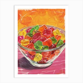 Winegums Candy Sweets Retro Advertisement Style 1 Art Print