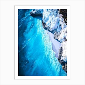 Aerial View Of White Cliffs Art Print