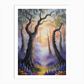 Forest At Sunrise Art Print