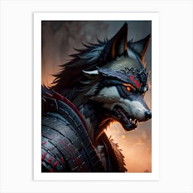 Wolf In Armor Art Print