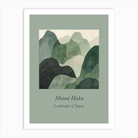 Landscapes Of Japan Mount Haku Art Print