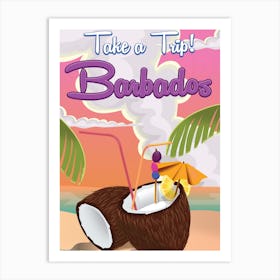 Take A Trip Barbados Art Print