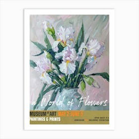 A World Of Flowers, Van Gogh Exhibition Iris 3 Art Print