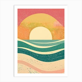 Sunset At The Beach 34 Art Print