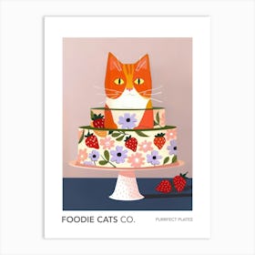 Foodie Cats Co Cat And A Trifle Cake 6 Art Print