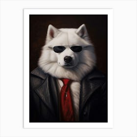 Gangster Dog Samoyed 3 Art Print