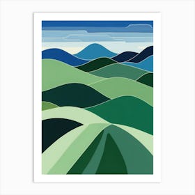 'Green Hills' Art Print