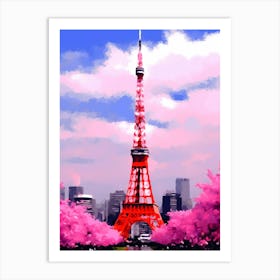 Tokyo Tower Blossom Art Print