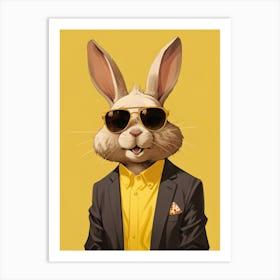 Rabbit In Sunglasses 2 Art Print