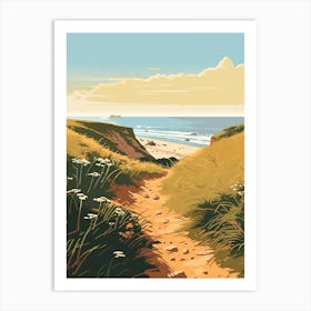 The South West Coast Path England 2 Hiking Trail Landscape Art Print
