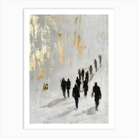 People Walking In The Snow 1 Art Print