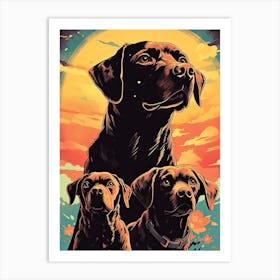 Dog Poster Kitsch 2 Art Print