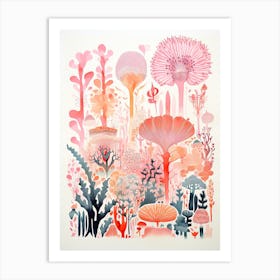 Kew Gardens Abstract Riso Style 2 Art Print