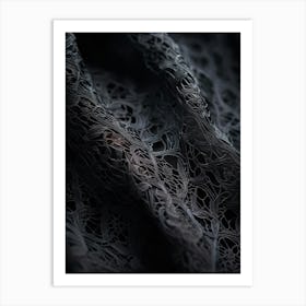 An Up Close View Of An Intricate Lace Texture Detailing The Fine Mesh Of Interwoven Fibers Contras (3) Art Print