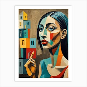 Woman In A House Art Print