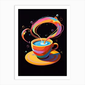 Colorful Coffee Cup 1 Art Print