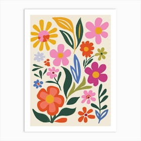 Flowers And Leaves 19 Art Print