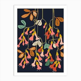 Flower Of Affection Modern Fuchsia Art Print