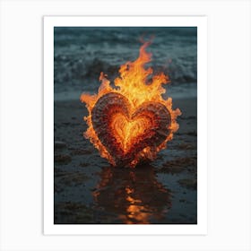 Heart On Fire 1 Art Print