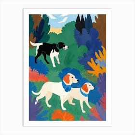 Dogs In The Park Art Print