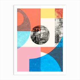 Collage expressive textures 3 Art Print