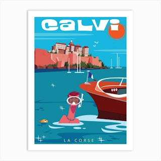 Vintage poster - La Plage de Calvi, La Corse, France Weekender Tote Bag