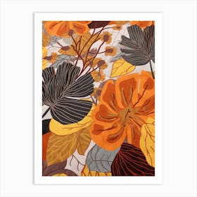 Fall Botanicals Nasturtium 2 Art Print