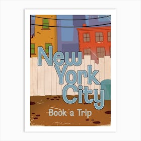 New York City vintage style Travel poster Art Print