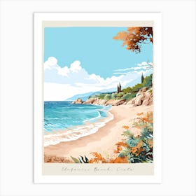 Poster Of Elafonisi Beach, Crete, Greece, Matisse And Rousseau Style 2 Art Print