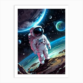 Astronaut In Space 1 Art Print