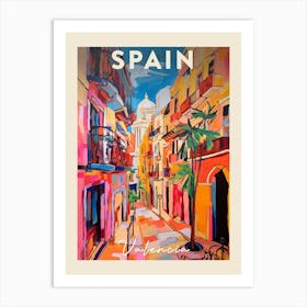 Valencia Spain 6 Fauvist Painting Travel Poster Art Print