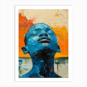 'Blue Man' 7 Art Print