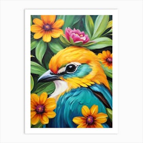 Bird In Flower Art Print