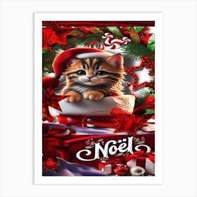 Noel kitten Art Print